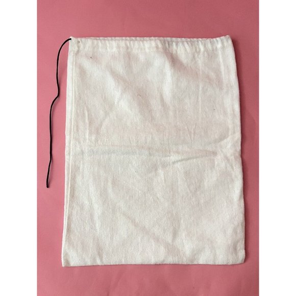 Manolo Blahnik Storage Drawstring Dust Bag Cotton White 13.5" x 10" - Picture 3 of 5